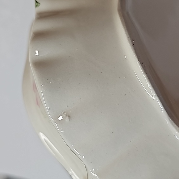 Vintage Homer Laughlin Pink Blue Flower Round Covered Vegetable Dish w/ Gold - Picture 10 of 16